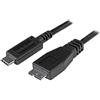 StarTech Cavo da USB-C a Micro USB-B da 1 m, 10 Gbps, cavo dati, 3 A, cavo di trasferimento dati da USB tipo-C a Micro-B