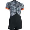 ION Amaze Shorty 2.5mm Short Sleeve Back Zip 2023 wetsuit woman, 34/XS, Black Flowers