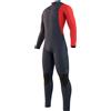 Mystic Marshall Fullsuit 4/3mm Front zip, S, Blu Navy/Rosso