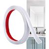 Hengrongshen Modanatura Adesiva per Pareti Bianco Opaco (6M x 2CM) Facile da Tagliare e Incollare, Strisce Decorative Flessibili in PVC per Cornici, Specchi, Soffitti, Pavimenti, Armadi, Piastrelle