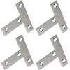 FEEIMOL 20 Pezzi Acciaio Inossidabile Staffe Angolari Piatta Forma di T Supporti Angolo Retto Squadrette Angolar Connettore con Viti per Legno Mobili Armadi Tavoli Sedie 60x60mm