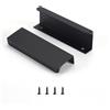 Ndjiloik 10 Pezzi Maniglie Armadio Maniglie per Mobili,Maniglie per Mobili da Cucina Maniglie Armadio Maniglia Invisibile Lunghezza totale 120MM,Nero