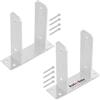KOTARBAU® Set 2 Pezzi Staffe per Pali - TT - Fissaggio Pali Legno - Acciaio Zincato - 100 mm - Argento - da Avvitare - Staffa Travi Legno - Resistente Alle Intemperie