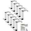 TAGYUO Tangyuan Gancio per porta,10 pezzi di ganci per porta posteriore reversibili,ganci per porta in acciaio inossidabile sono adatti per cucina,camera da letto,armadio,cassetto e altre porte