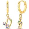 NARMO Dangle Drop, orecchini da donna in argento Sterling 925, con zirconi cubici, orecchini a cerchio con luna e stella, acchiappasogni, per donne