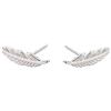 SLUYNZ FarryDream - Orecchini in argento Sterling 925, con piume piccole, per donne, adolescenti, ragazze, regalo di Natale, Argento sterling, Nessuna pietra preziosa
