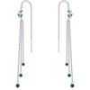 VONALA Orecchini pendenti in argento sterling 925 con fiore/perline/farfalla, orecchini pendenti a goccia, orecchini per donne regalo di compleanno, 80 mm, Argento sterling