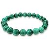 TENET - Bracciale a sfere di pietra vera naturale - (MALACHITE VERA, 8 mm)
