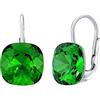 SILVEGO Orecchini da Donna in Argento Sterling 925 con Swarovski Crystals Verde, SILVEGOVSW082