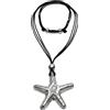 Vestopazzo Vlnet collana filo regolabile con pendente stella marina grezza | Misura pendente 7 cm | Realizzato a mano in alluminio 100% riciclato | Nickel tested | AL02212
