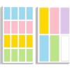 WUERKIYA etichette adesive colorate, 700 etichette per pennarelli per bambini (15 x 30 mm + 22 x 63 mm) [adesivi con nome] [adesivi opachi] per contrassegnare piccoli oggetti, ad es. penne righelli-Colore