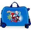 JOUMMA BAGS Spidey Team Up Trolley da Viaggio Cavalcabile Abs 4 Ruote Blu