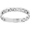 s.Oliver Ident Bracciale in Acciaio inox da Uomo, 20+1,5 cm, Argento, Fornito in confezione regalo