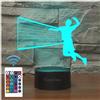 Comiwe Pallavolo (B) Luce Notturna di Illusione 3D,16 Colori Controllo Touch e Telecomando,Lampada da Comodino Tavolo LED per Decorazioni la Casa,Regalo Creativo per Ragazze,Ragazzi,Bambini Famiglia