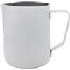 Abcsea 1 Pezzo Bricco per Latte in Acciaio Inox, Brocca di Latte, Brocca in Acciaio Inox, Montalatte Latte, Schiuma di Latte, caffè Latte Art Penna caffè, Bianca 350ml/12oz