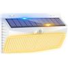 Peasur 368LED - Lampada solare per esterni, rilevatore di movimento, confezione da 1, 3 modalità di luce solare, impermeabile per illuminazione solare da parete, giardino, esterno, garage, cortile