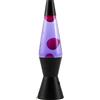 I-TOTAL® - Lampada Lava LED - Design Moderno con Effetto Bolle Fluide, Basso Consumo, Luce LED Integrata, 37 cm (Base Nera, Liquido Viola, Cera Rosa)