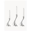 Georg Jensen Set di 3 portacandele in acciaio inossidabile Cobra - Argento