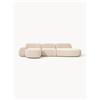 Westwing Collection Divano angolare componibile 4 posti in bouclé con chaise longue Wolke