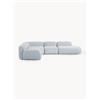 Westwing Collection Divano angolare componibile XL in bouclé con chaise longue Wolke