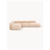 Westwing Collection Divano angolare componibile XL in bouclé con chaise longue Wolke
