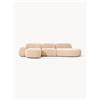 Westwing Collection Divano angolare componibile 4 posti in bouclé con chaise longue Wolke