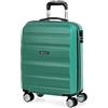 ITACA - Bagaglio a mano rigido leggero bagaglio a mano 55X40X20 con 4 ruote silenziose trolley cabina viaggio aereo ergonomico durevole. Compatibile Ryanair, Acquamarina
