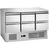 Ristoattrezzature Modello: 124450062406,Banco frigo saladette con piano in acciaio inox 6 cassetti 136,5x70x85h cm - QN