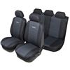 Start-Europe START METAL Set di coprisedili per auto, anteriori e posteriori, universali, nero e grigio