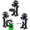 Ehuihuan Set 3 Pezzi di Apribottiglie di Vino, Birra e Spirale - Tappo Per Vino Rosso - Set Apribottiglie 3D (Nero)