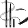 Boobeen Waterproof Eyebrow Pen-Micro Tip Eyebrow Pencil, Liquid Eyebrow Fork Tip Pen, Crea Sopracciglia 3D Naturali, Lunga Durata