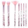 WLLHYF 7 pezzi ventaglio Pennelli Trucco Premium Set accessori cosmetici professionale per Fondotinta Correttori pennello sfumatura ombretto Arrossito