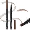 Boobeen Waterproof Eyebrow Pen-Micro Tip Eyebrow Pencil, Liquid Eyebrow Fork Tip Pen, Crea Sopracciglia 3D Naturali, Lunga Durata