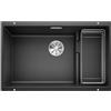 BLANCO SUBLINE 700-U Level - Lavello da cucina in granito sotto-top per basi di lavello con larghezza di 80 cm - SILGRANIT - Grigio - 523452