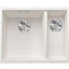 BLANCO SUBLINE 340/160-U - Lavello da cucina sotto-top doppio per basi di lavello con larghezza di 60 cm - SILGRANIT - Bianco - 523552