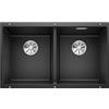 BLANCO SUBLINE 350/350-U - Lavello da cucina sotto-top doppio per basi di lavello con larghezza di 80 cm - SILGRANIT - Grigio - 523574