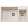 BLANCO METRA 9 527121, Silgranit bianco morbido, piscina principale a sinistra, senza controllo di scarico, X