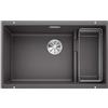 Blanco SUBLINE 700-U Level - Lavello da cucina in granito sotto-top per basi di lavello con larghezza di 80 cm - SILGRANIT - Grigio - 523453