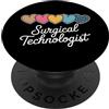 Cute Minimalist Scrub Tech OR Lover Nove Tecnologo chirurgico divertente dicendo cuori colorati PopSockets PopGrip Adesivo
