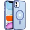 BENTOBEN - Custodia per iPhone 11, magnetica [compatibile con Mag Safe], custodia protettiva antiurto, sottile, opaca, traslucida, anti-impronta per iPhone 11 da 6.1'', blu