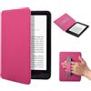 BHHB Custodia compatibile con Kindle Paperwhite 2024 (12a generazione), 7 Colorsoft Signature Edition 2024, leggera e completamente nuova con Auto Wake/Sleep (rosso rosa)