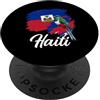 Haiti Jersey Souvenir Gifts Men Women Ki Bandiera Haiti con uccello nazionale PopSockets PopGrip Adesivo
