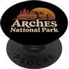 Red Rock Canyon Heritage Co. Arches National Park Vintage Montagna Tramonto Utah Escursioni PopSockets PopGrip Adesivo