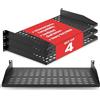 Pyle Mensole per Rack 48,3 cm 1U, Set di 4 Ripiani Metallici Ventilati, Montaggio a Parete o Armadio Rack, Supporta 50 kg, per Computer e Reti, Casa o Ufficio