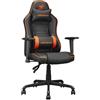 COUGAR FUSION S (BLACK/ORANGE) - SEDIA GAMING - RIVESTIMENTO SIMILPELLE - BRACCIOLI 2D COCGRFUSSL - COCGRFUSSL