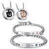 Flongo Bracciali Collane Fidanzati per Lui Lei: Gioielli per Coppie His Queen Her King, Ti Amo,Cuore Puzzle Regalo San Valentino