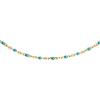 SINGULARU - Collana Dots Turquoise Enamel. Catena con Pietre Naturali in Argento Sterling 925 con Placcatura Oro 18Kt. Taglia Unica. Gioielli da Donna