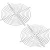 PATIKIL 250mm Ventola Dito Griglia, 2pz Metallo Griglia Protezione Protezione con Vite per Ventola Copertura Protettiva Fai-da-Te, Argento
