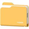 Hagibis Custodia SSD a cartella USB 3.2 Gen2, 10 Gbps a NVMe PCI-E M.2, custodia per disco rigido esterno M.2, per MacBook, laptop, iPad, Android, iPhone 17 Pro Max (solo giallo 2230)
