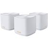 ASUS ZenWiFi XD5 - Per Modem Operatore e ONT, Sistema Mesh Wi-FI 6 AX, Doppia Banda, 3000 Mbit/s, 230m2, AiProtection con TrendMicro a Vita, 3 Pezzi, Bianco